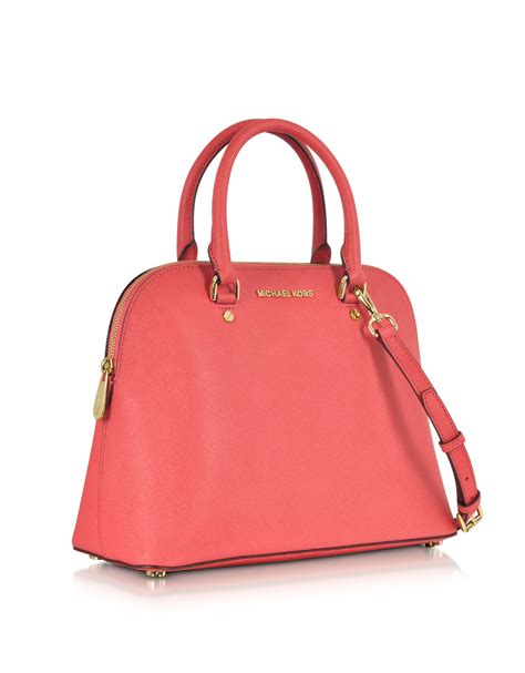 michael kors cindy large saffiano leather crossbody soft pink|Michael Kors Cindy Saffiano Dome Crossbody .